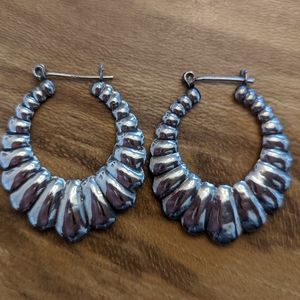 Sterling silver hoop earrings